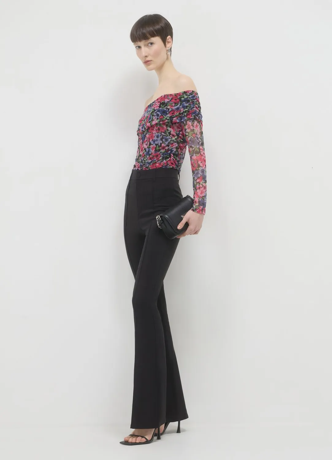 Calliope body tulle fleuri épaules dénudées femme