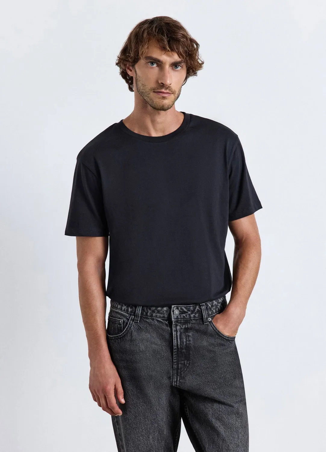 Calliope t-shirt col rond uni homme coupe regular