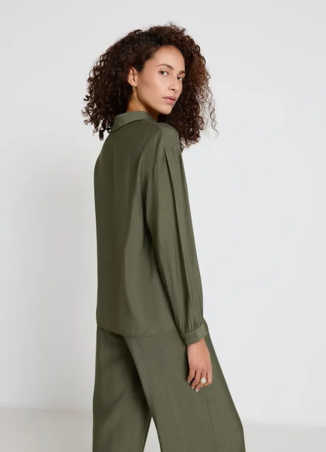 Calliope chemise tunique col V sans boutons femme