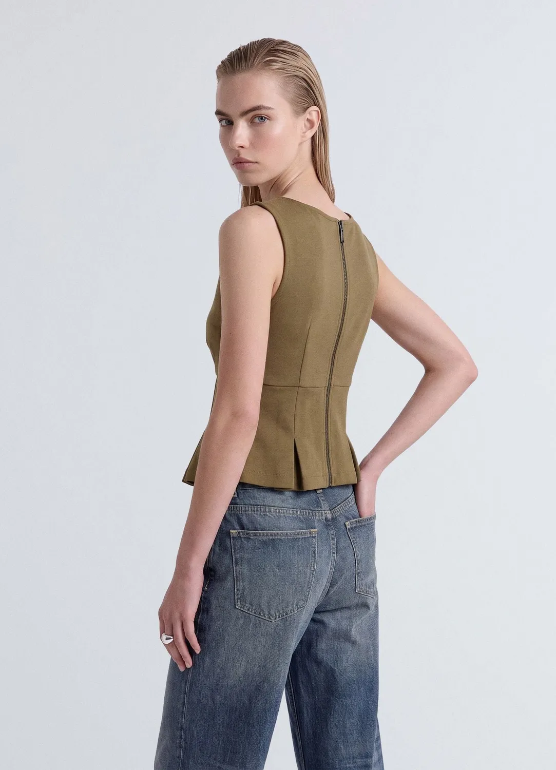 Calliope Corset jersey coton femme zip dos col V