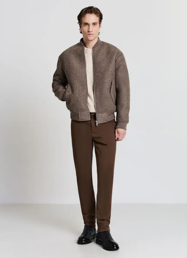 Calliope bomber effet fourrure matelassé homme zippé