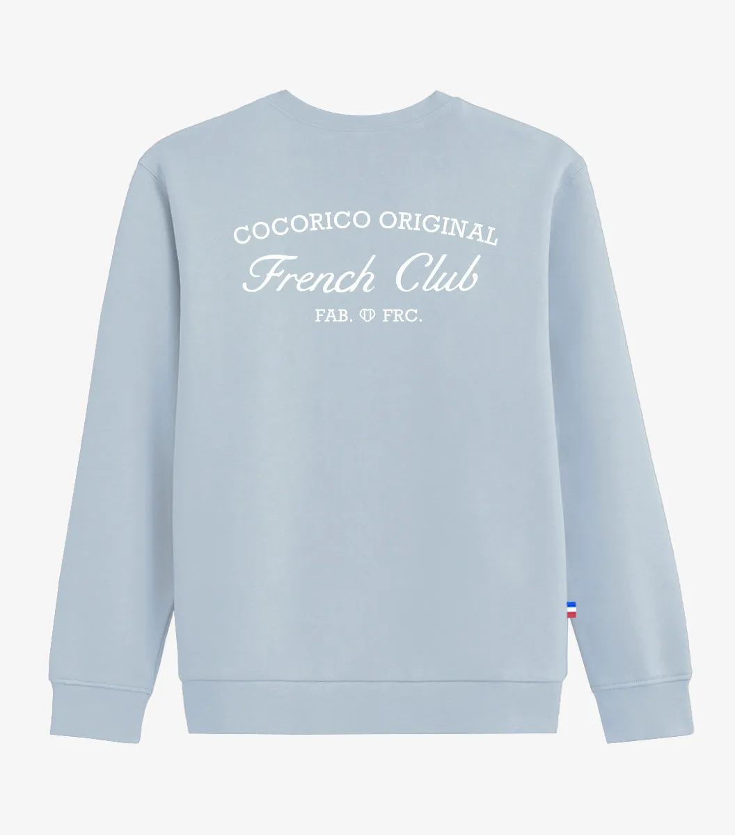 Cocorico French Club sweat homme Ciel coton