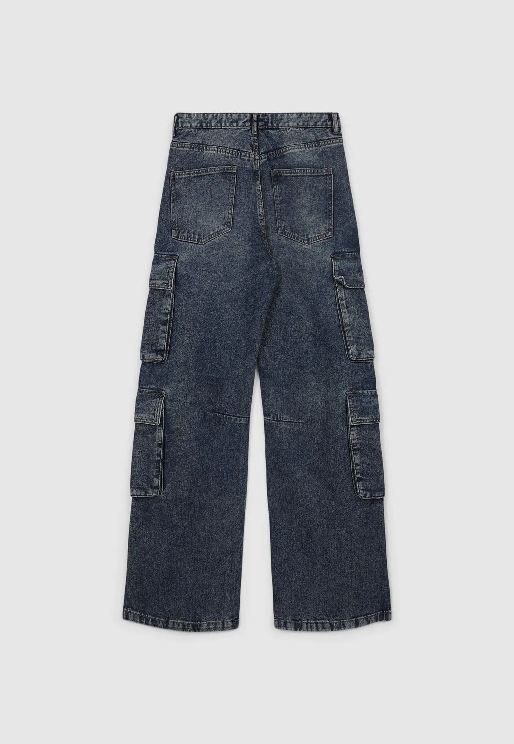 Calliope jean cargo femme effet délavé regular