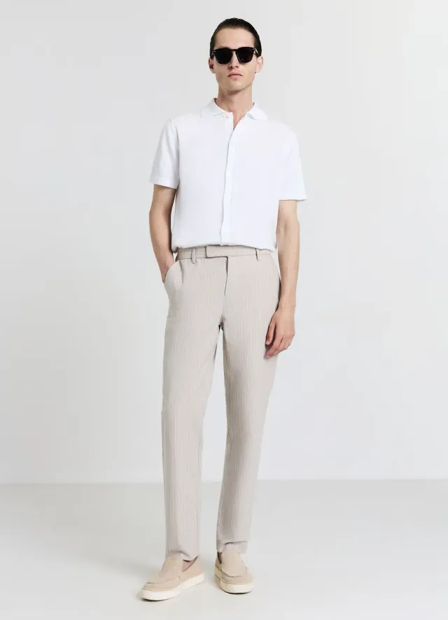 Calliope chemise bowling maille coton homme manches courtes