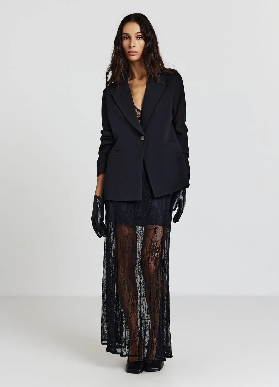 Calliope veste tailleur dentelle dos femme