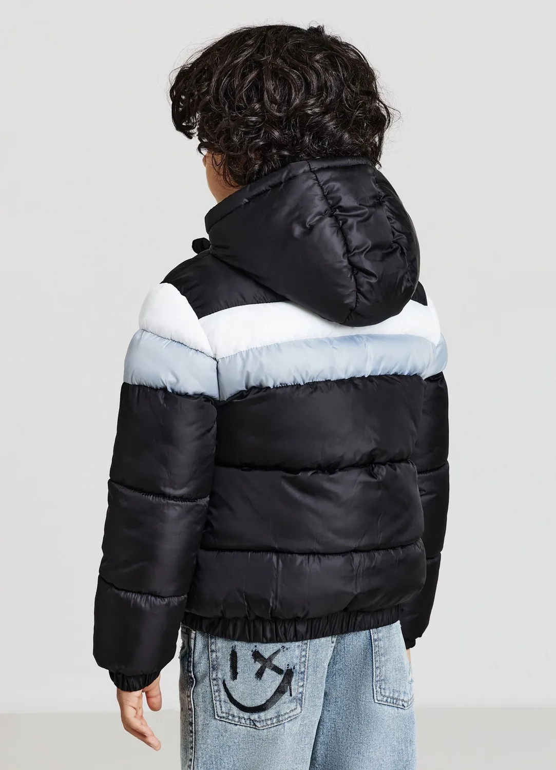 Calliope Blouson Matelassé Garçon Capuche Zip
