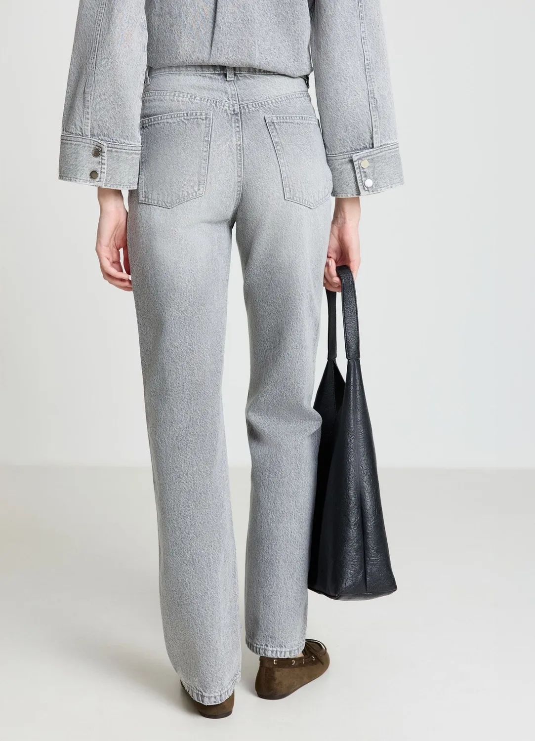 Calliope jean straight femme taille mi-haute uni