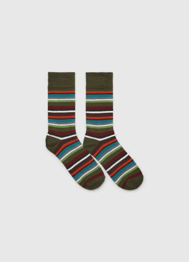 Calliope Chaussettes homme TU rayures multicolores
