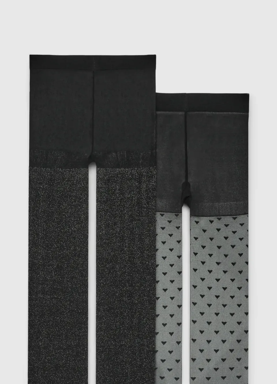 Calliope lot 2 collants fille cœurs brillants