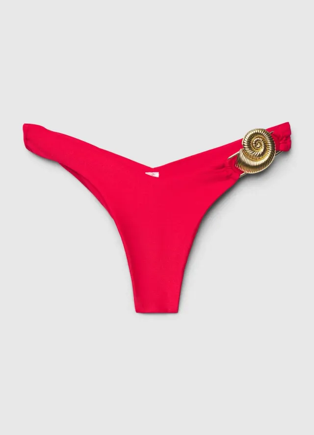 Calliope Slip bikini brasiliana coquillage doré