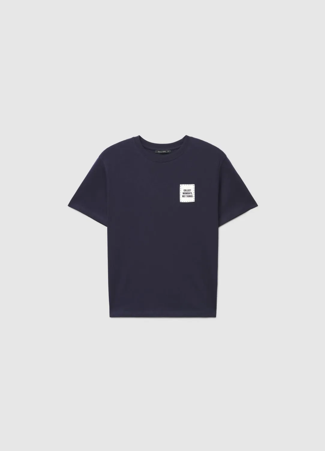 Calliope t-shirt patch femme col rond uni