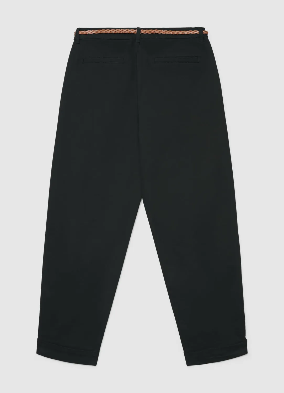 Calliope chino pantalon ceinture tressée