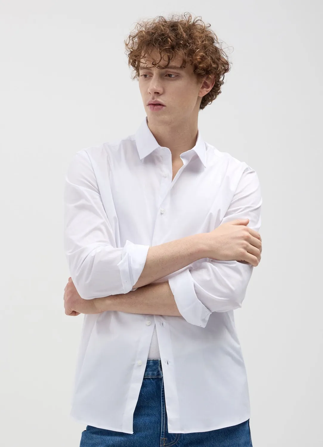Calliope Chemise Homme Coton Stretch Unie