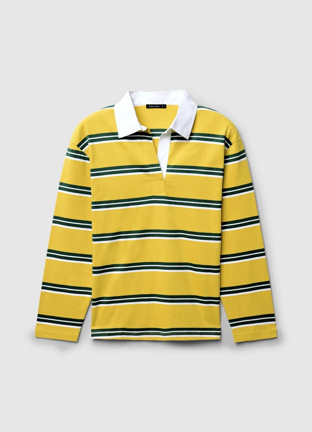 Calliope t-shirt rayé col polo femme manches longues