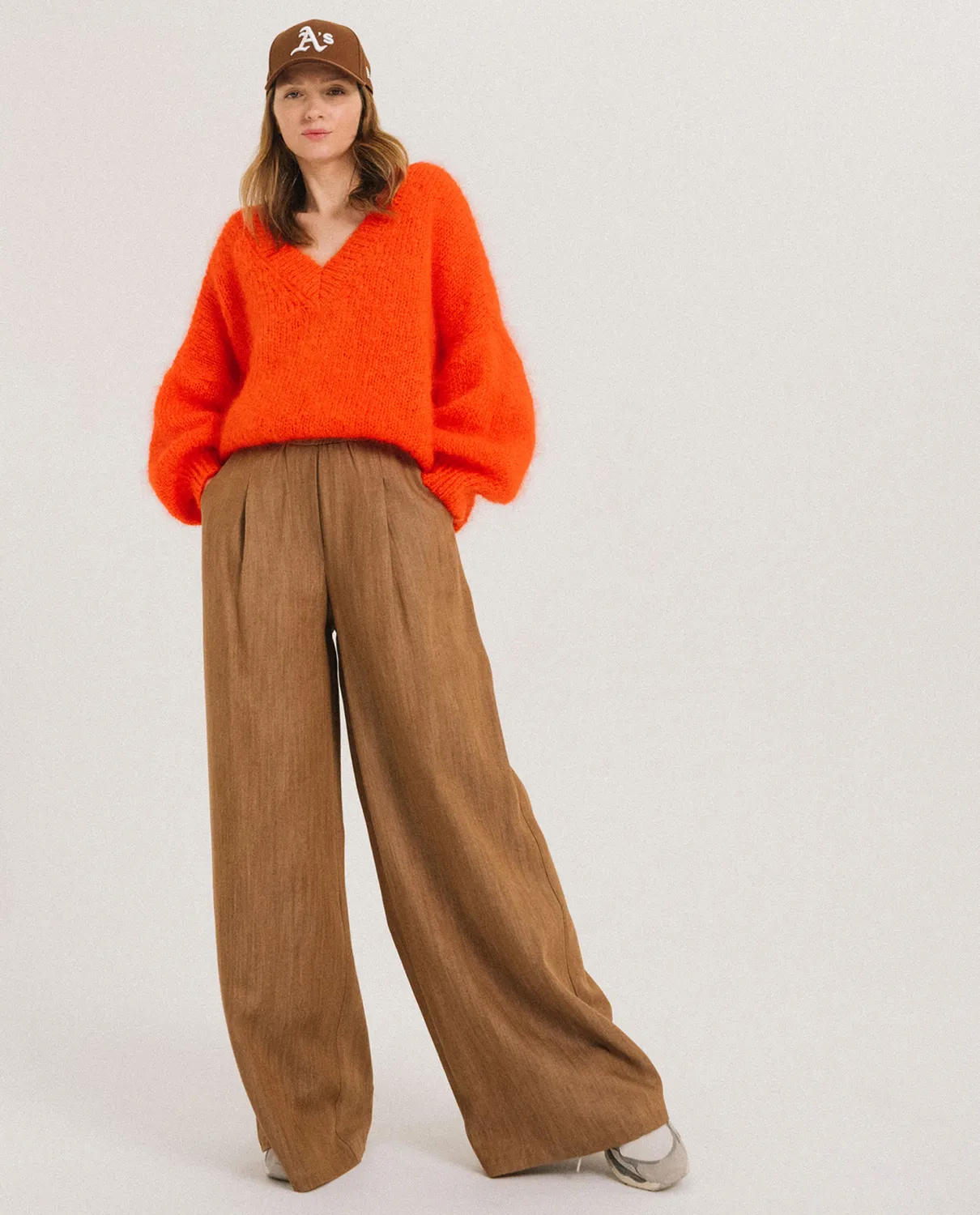 TINSELS DEVRIG pantalon OCRE lyocell large