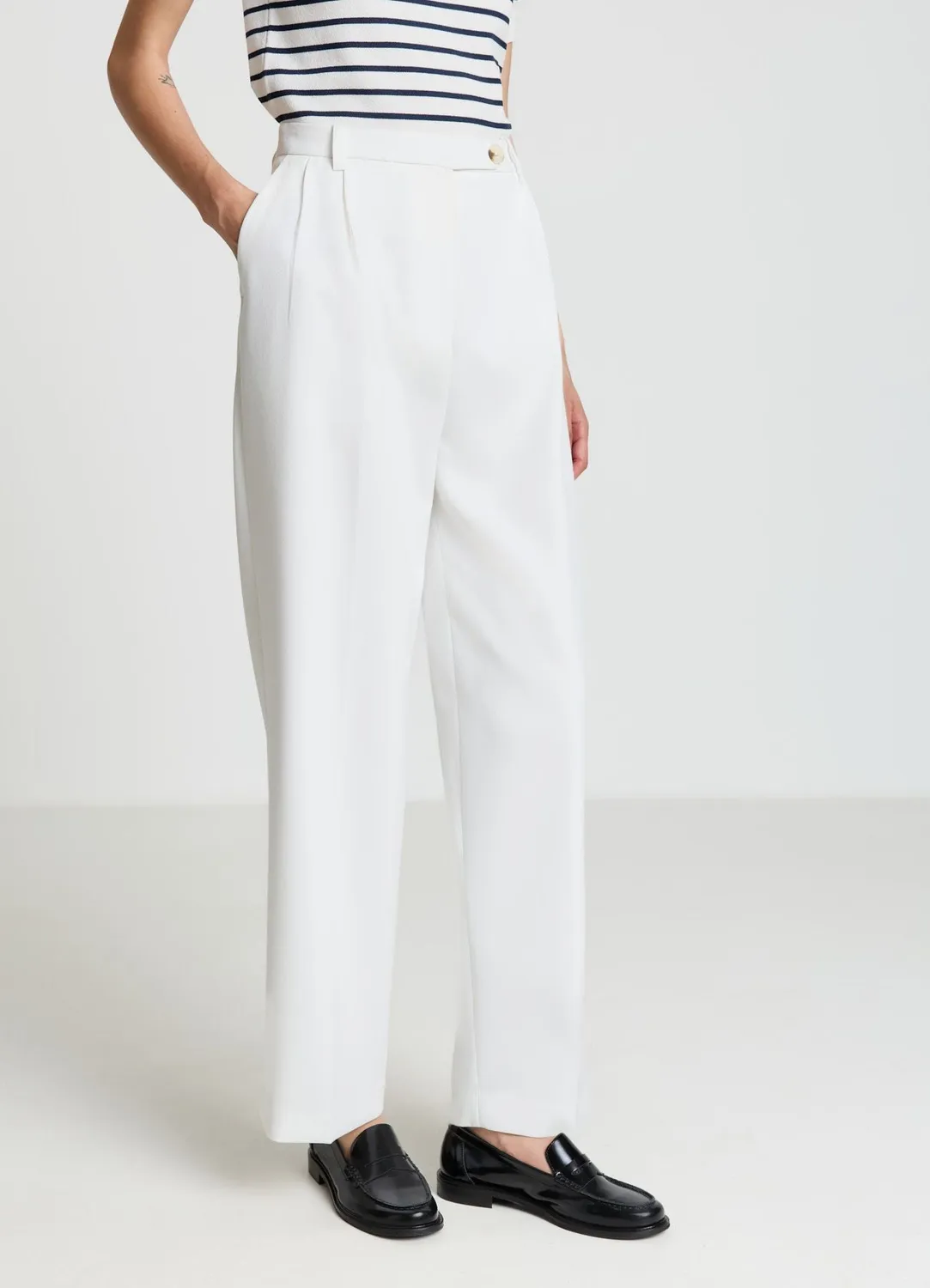 Calliope pantalon carrot double pince femme taille S bureau