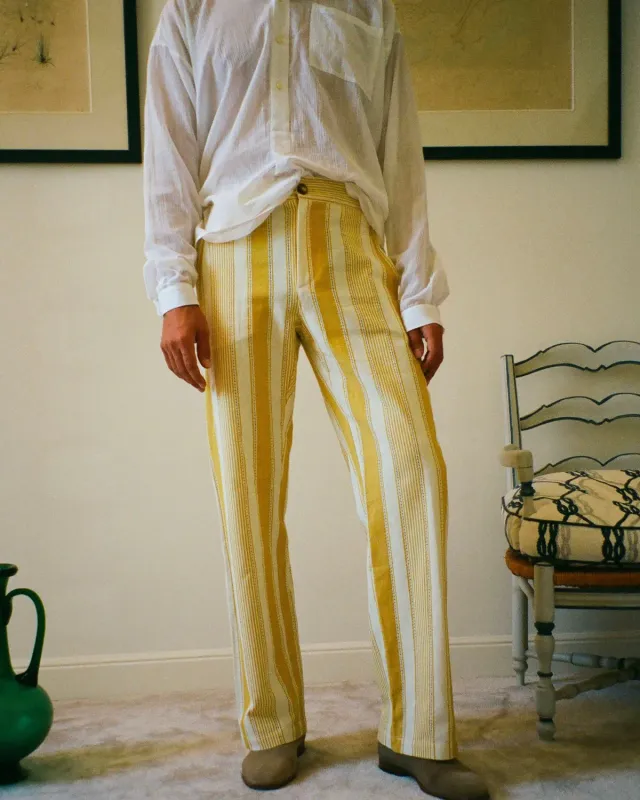 Erevan Capon Rayures 43 pantalon jaune