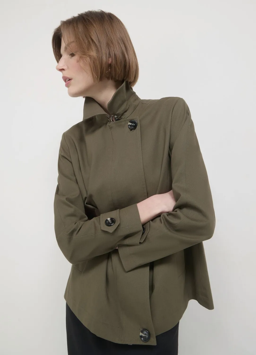 Calliope trench court femme coton uni