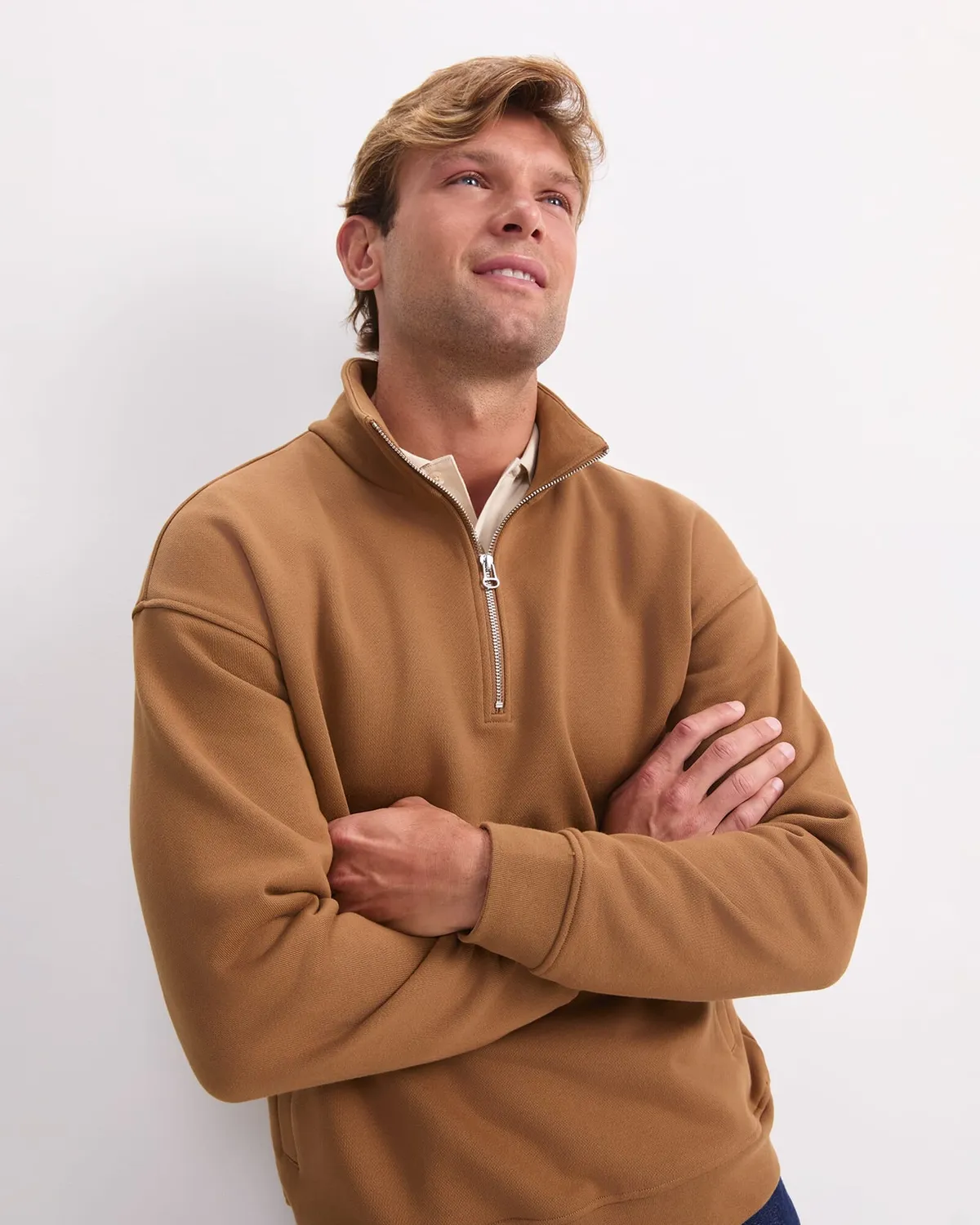 Sportscraft Quarter Zip Sweat zippé molleton homme