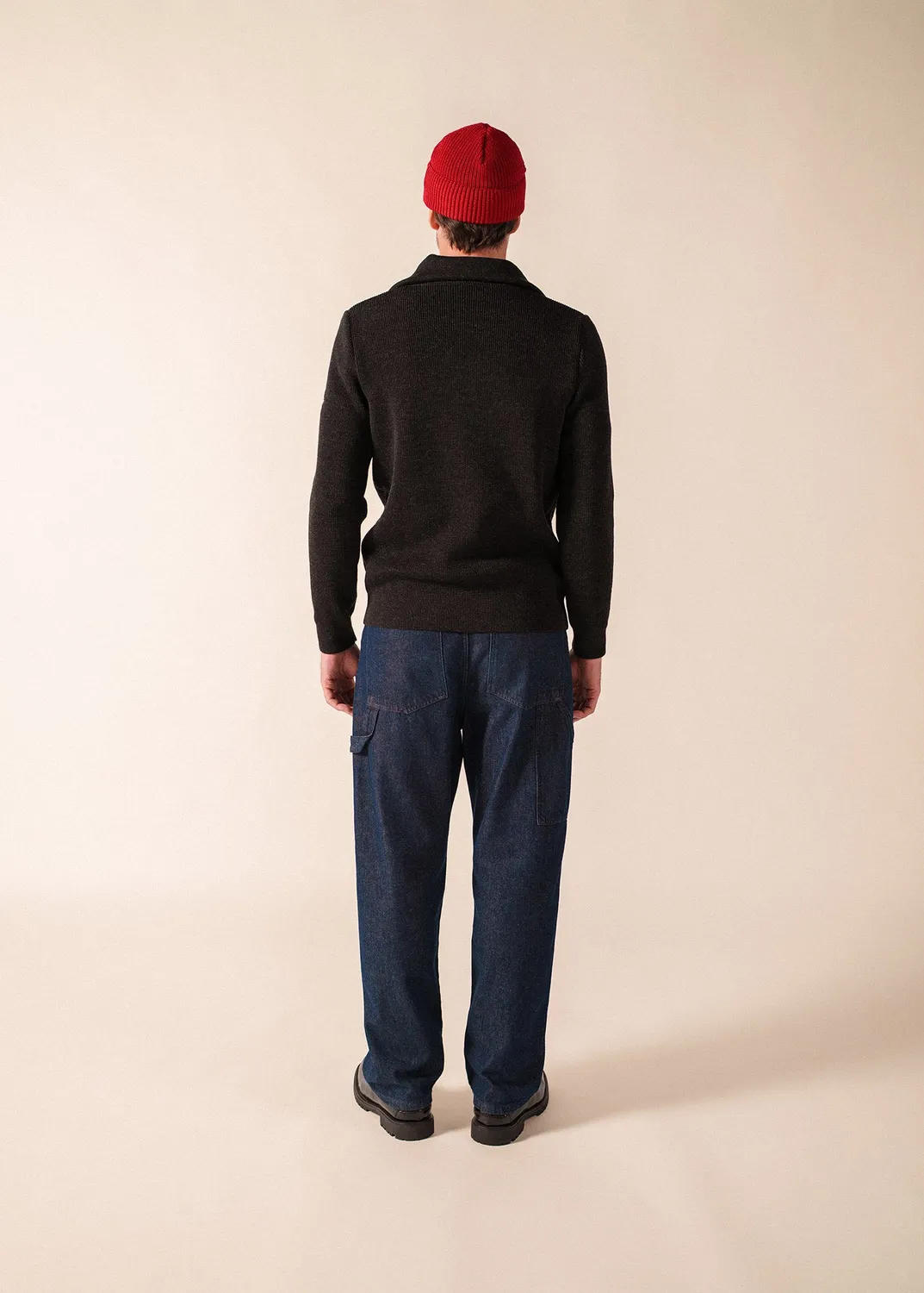 Saint James Cotentin pull anthracite 100% laine