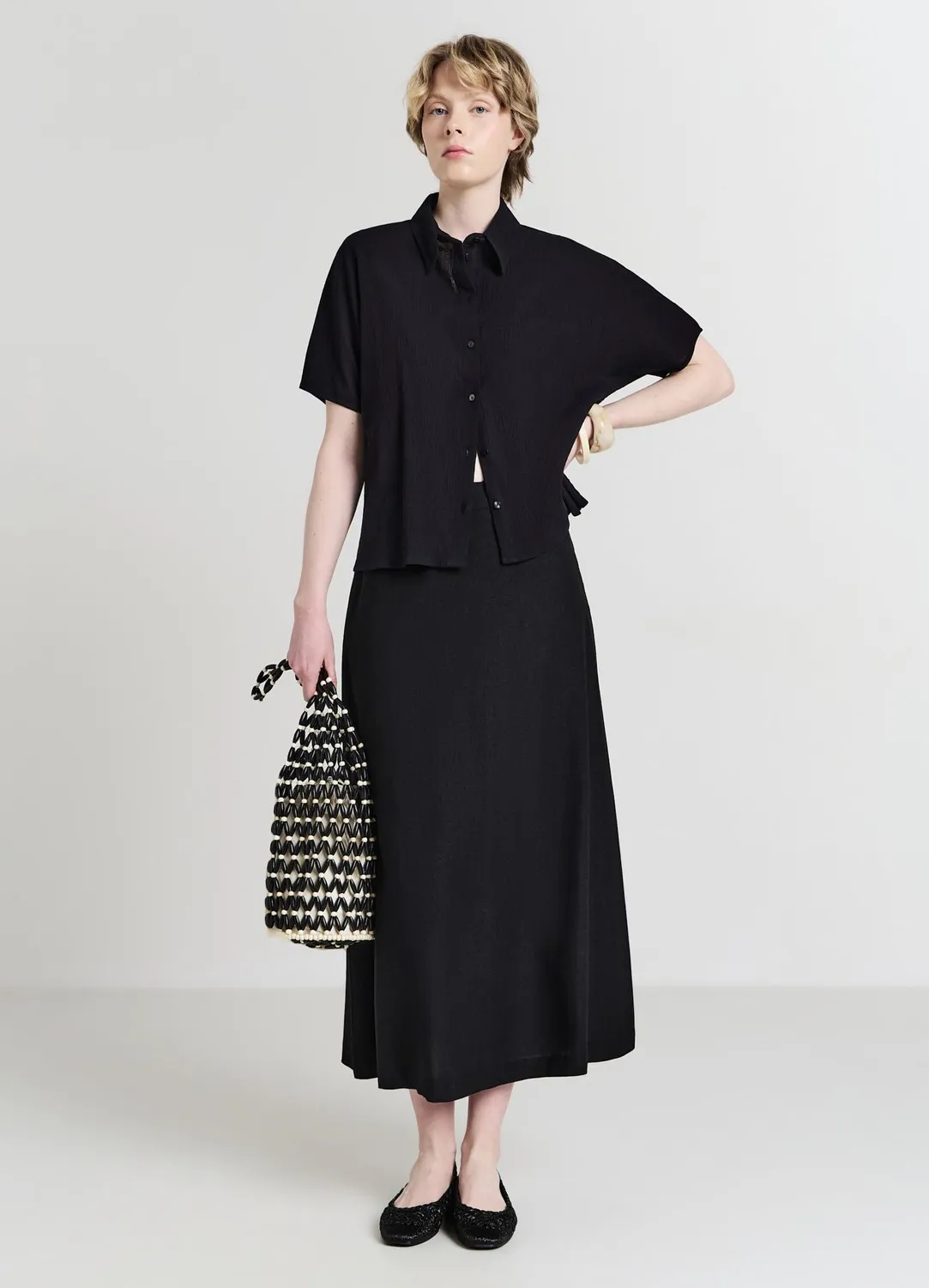Calliope jupe longue femme unie taille regular