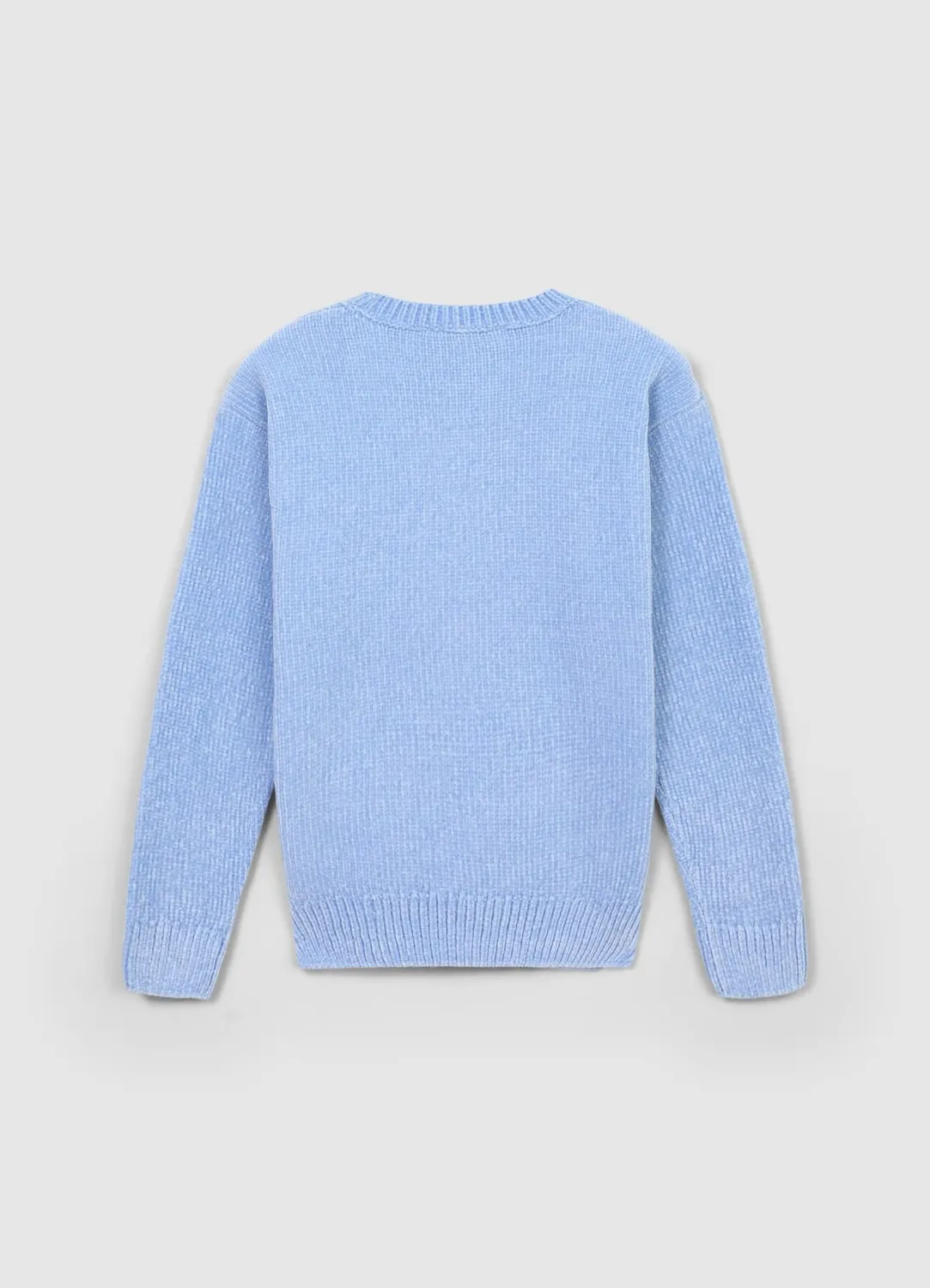 Calliope pull col rond fille en chenille manches longues