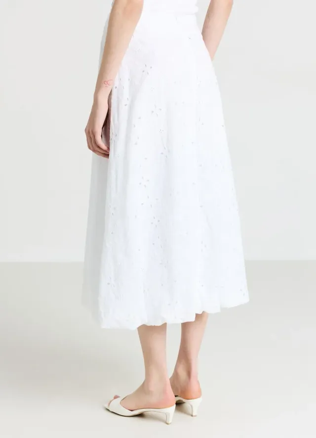 Calliope jupe longue femme ballon broderie anglaise