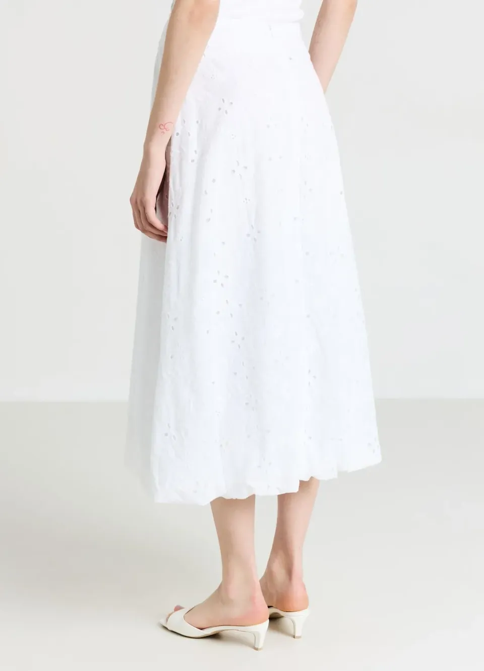 Calliope jupe longue femme ballon broderie anglaise