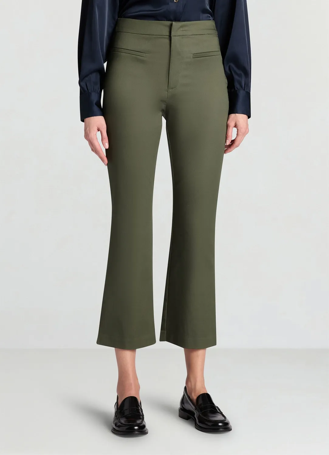 Calliope pantalon cropped flare femme coton
