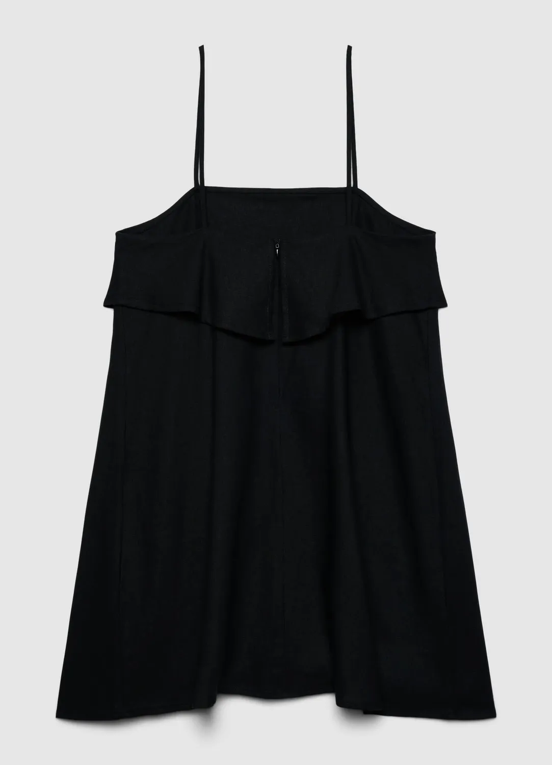 Calliope Robe mini évasée lin femme volant