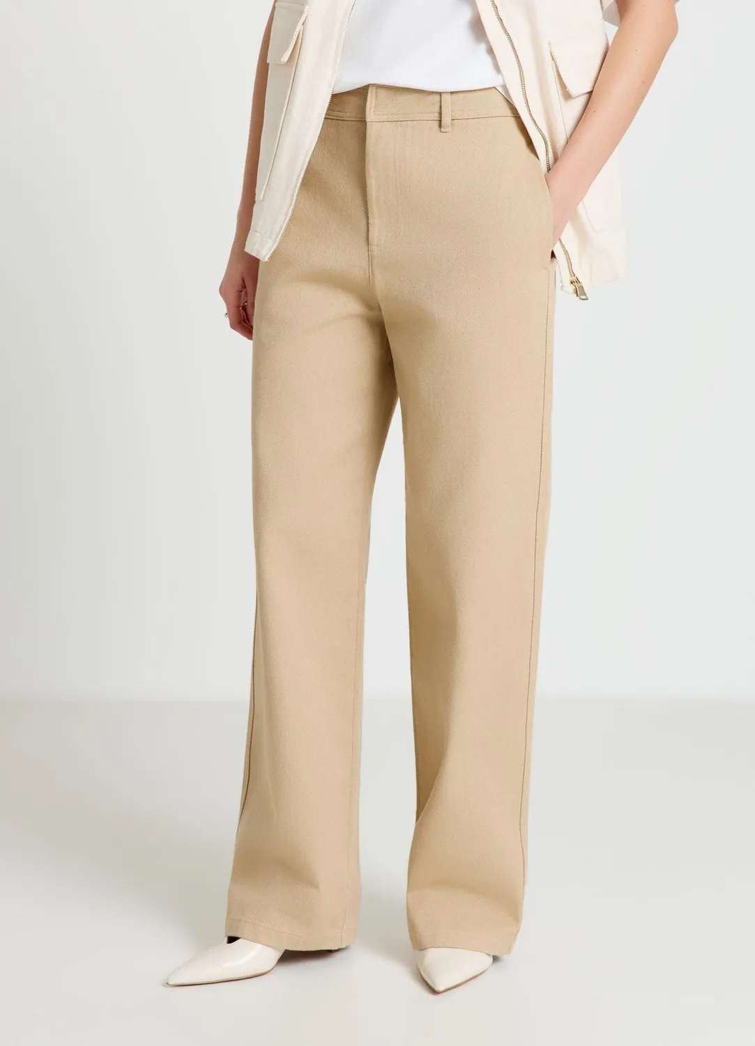 Calliope Pantalon Wide Leg Coton Femme S