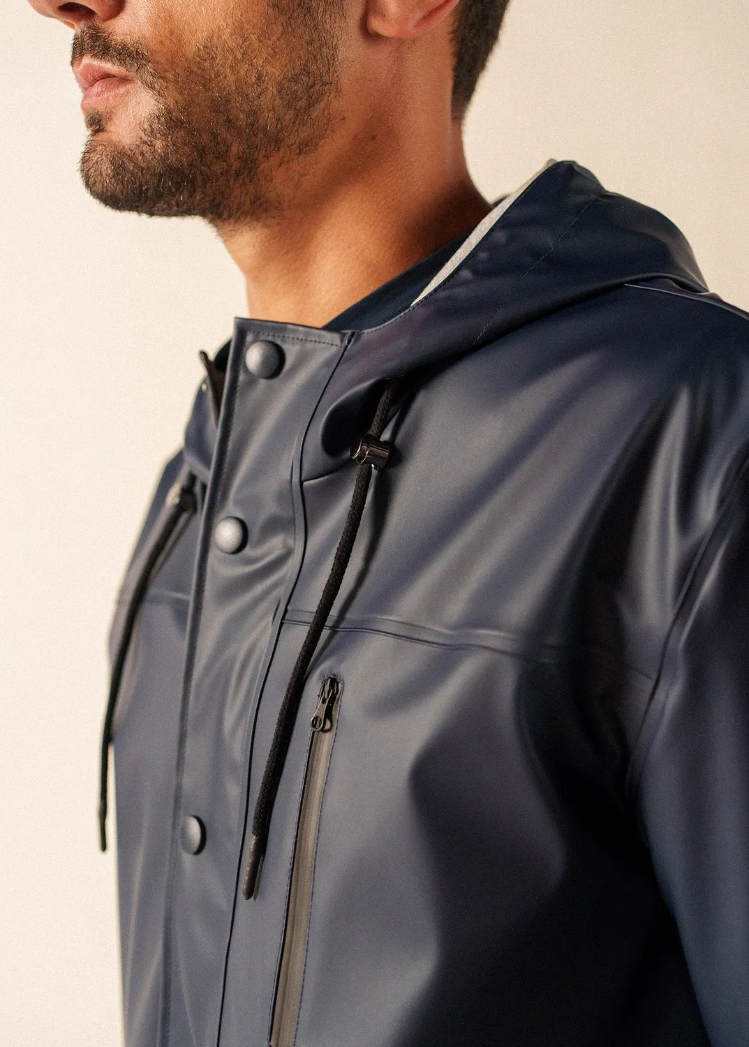 Saint James St Hélio ciré homme navy imperméable