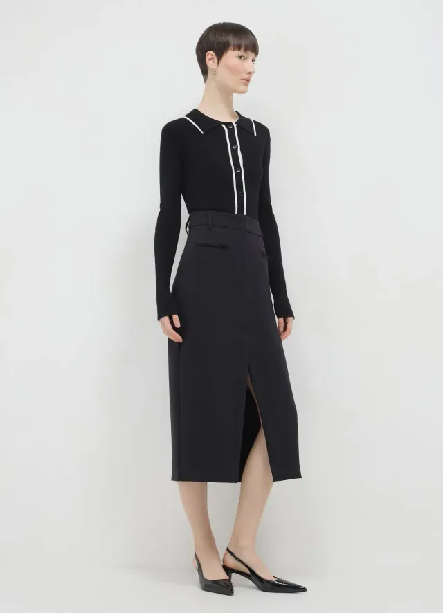 Calliope cardigan polo femme boutons coupe regular