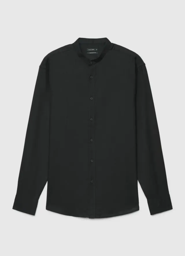 Calliope chemise col coréen homme lin manches longues