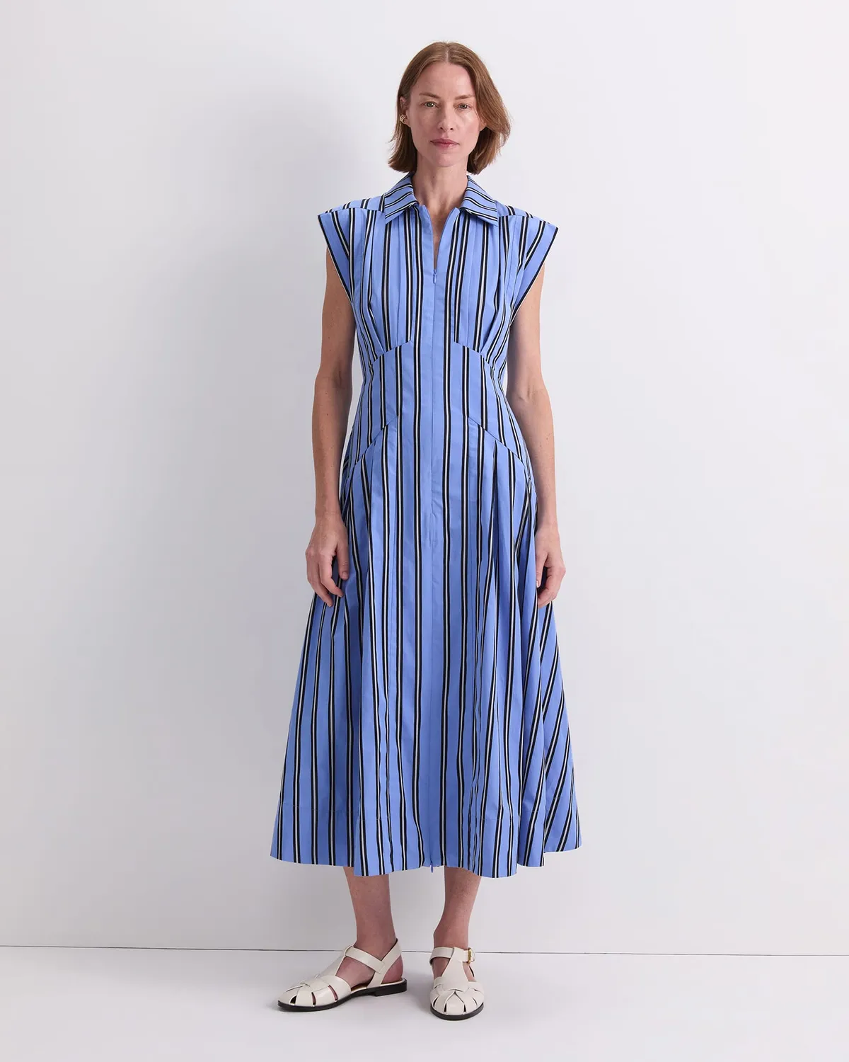 Sportscraft Jade Stripe robe rayée sans manches