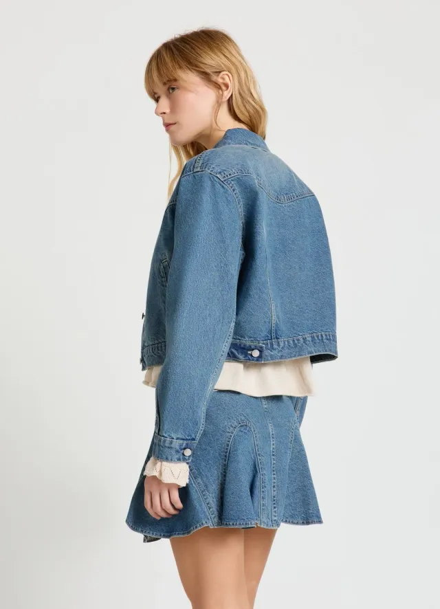 Calliope veste en jean femme boutons coupe regular