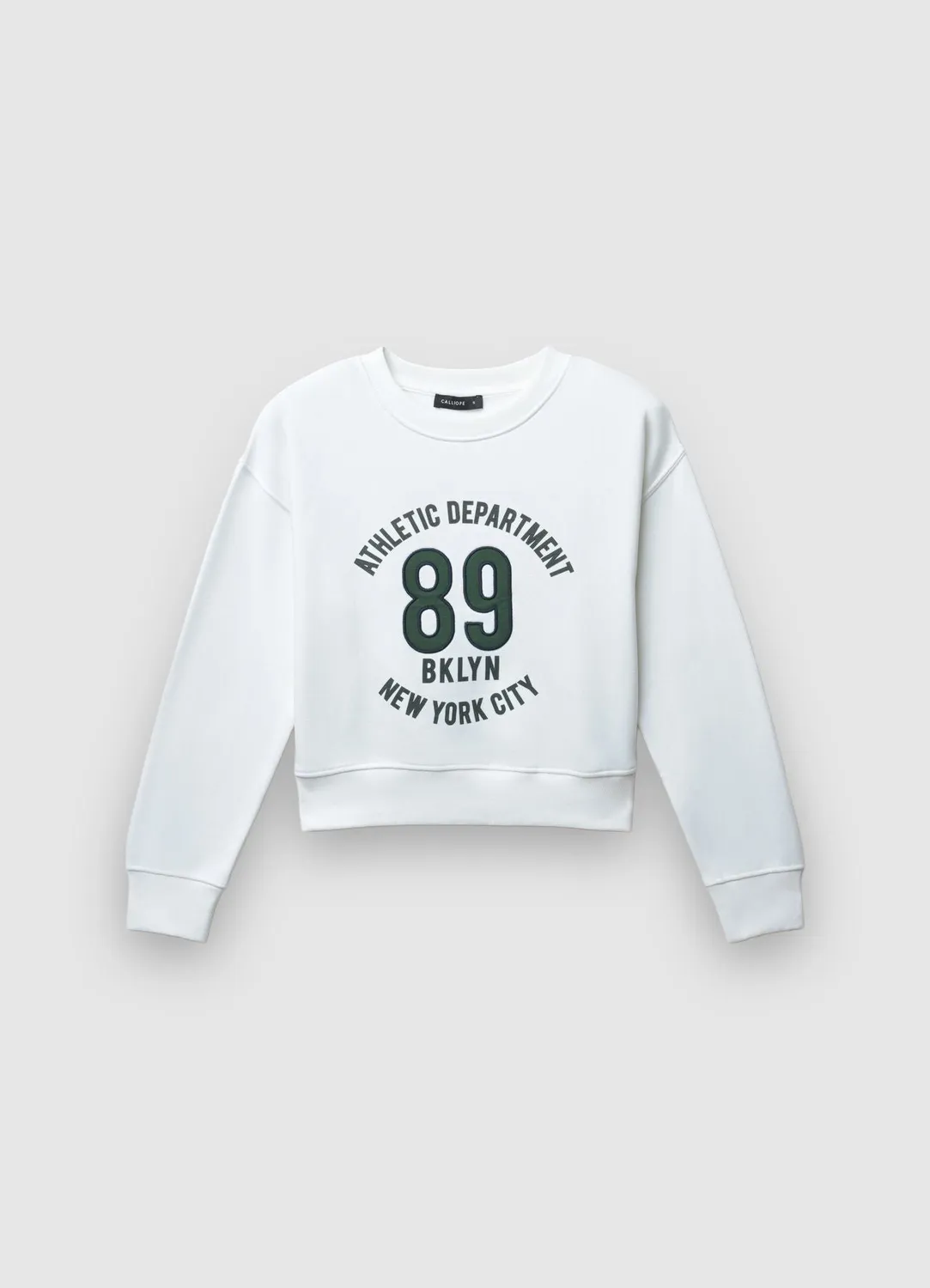 Calliope sweat col rond femme cropped collège