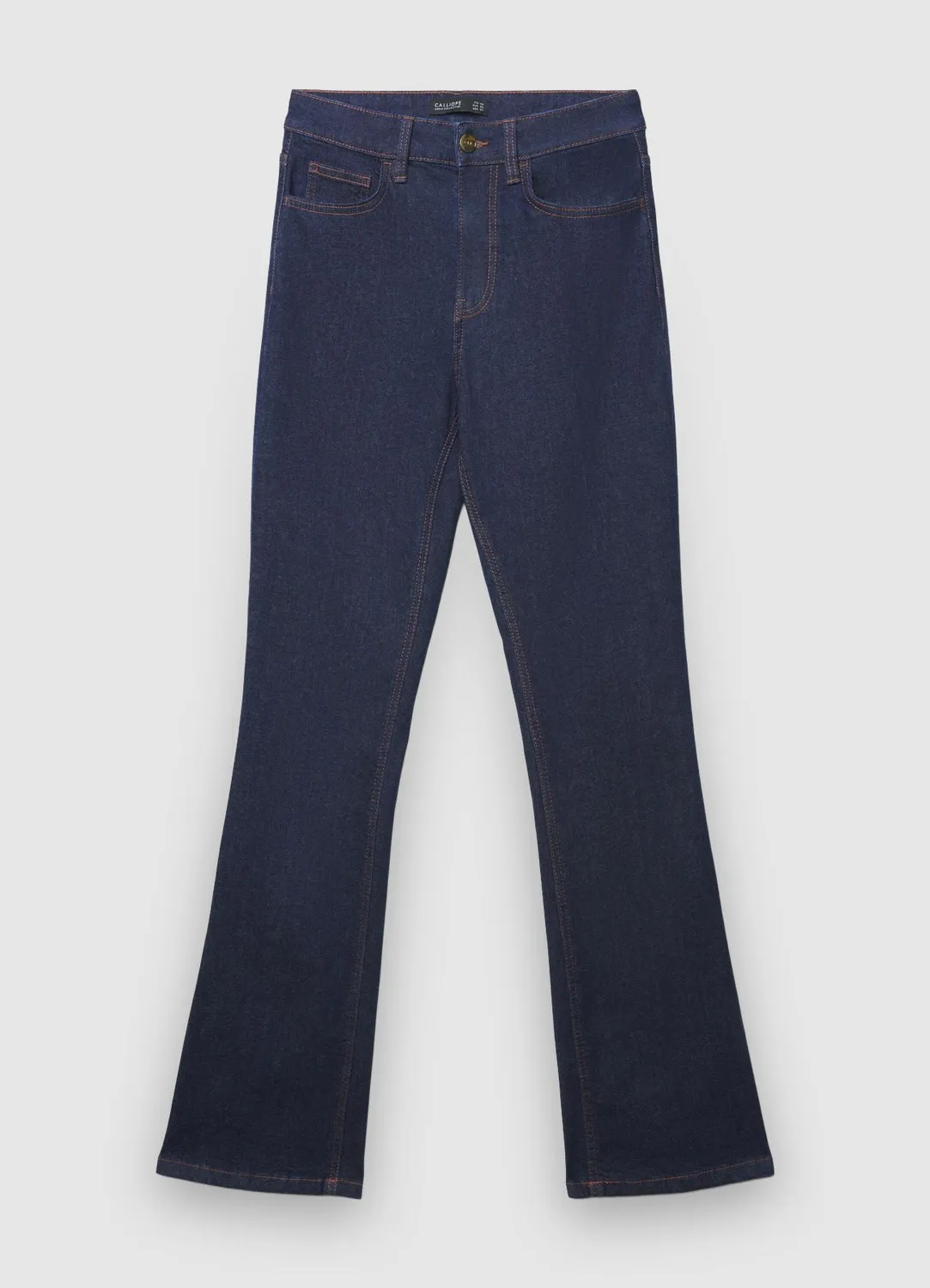 Calliope jean bootcut taille haute femme bleu uni