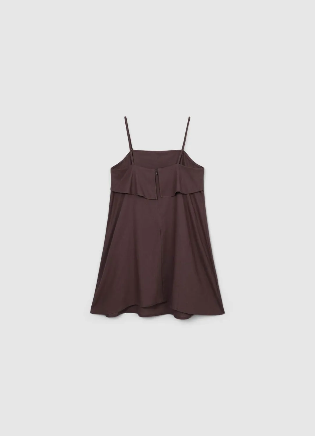 Calliope robe courte femme lin bretelles unie