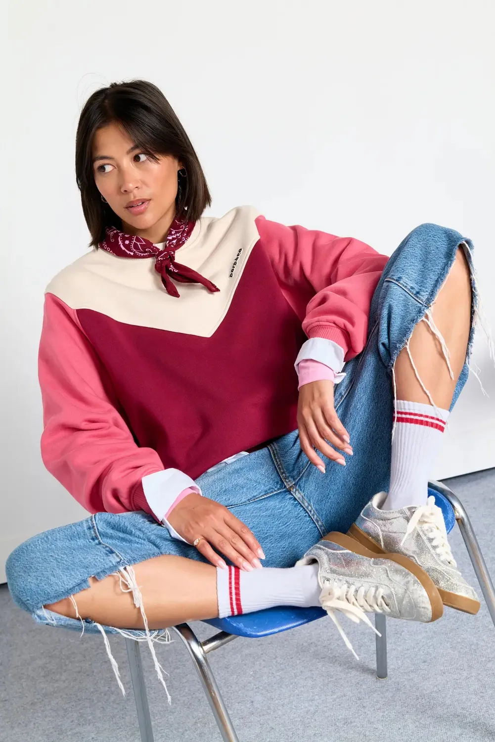 Perpète Max sweat bordeaux coton bio