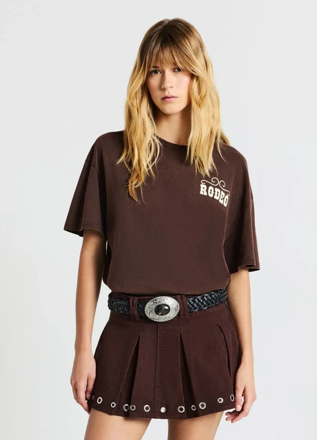 Calliope jupe-short à œillets jupe femme coupe regular