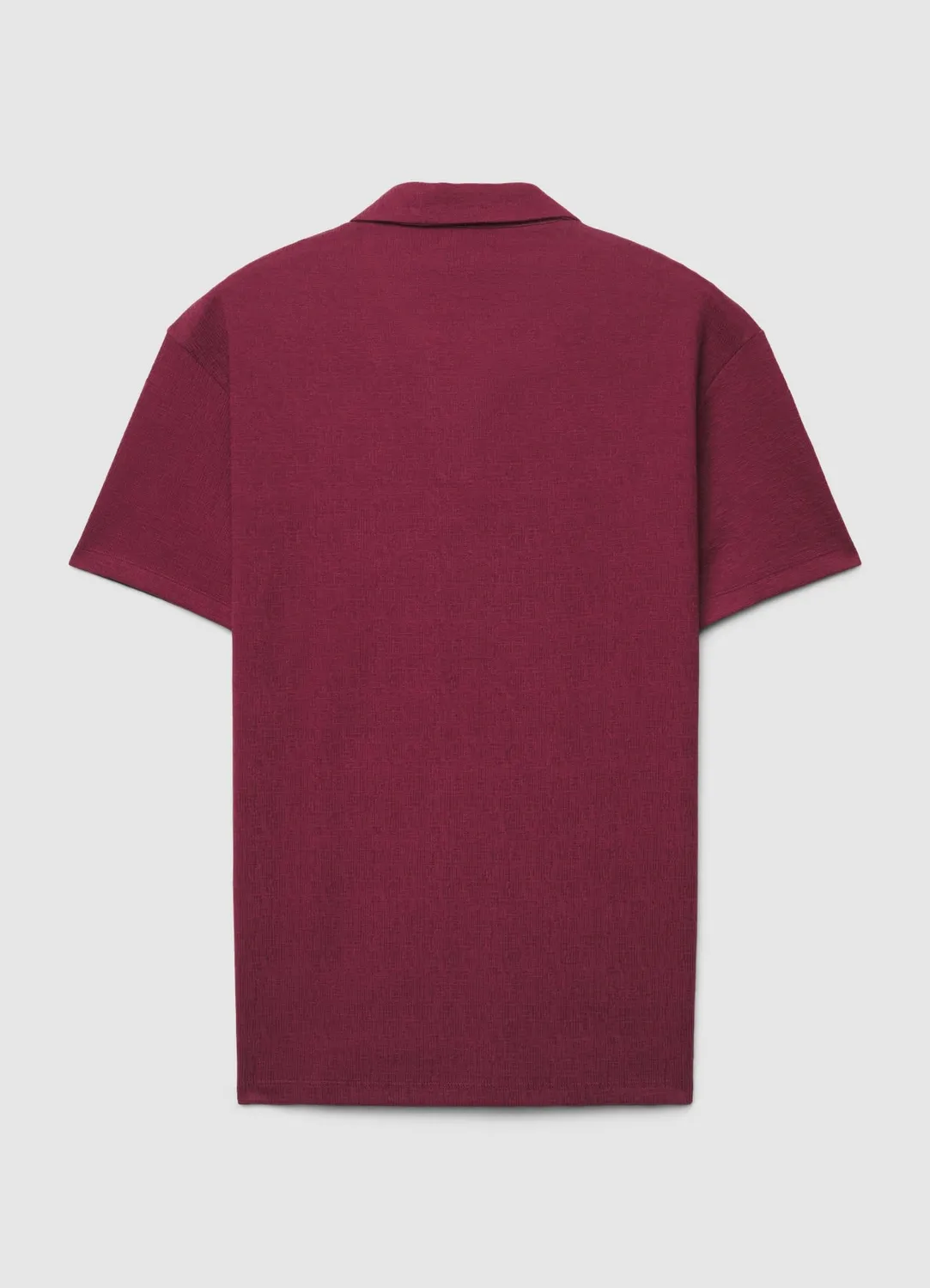 Calliope polo homme gaufré uni col V sans boutons