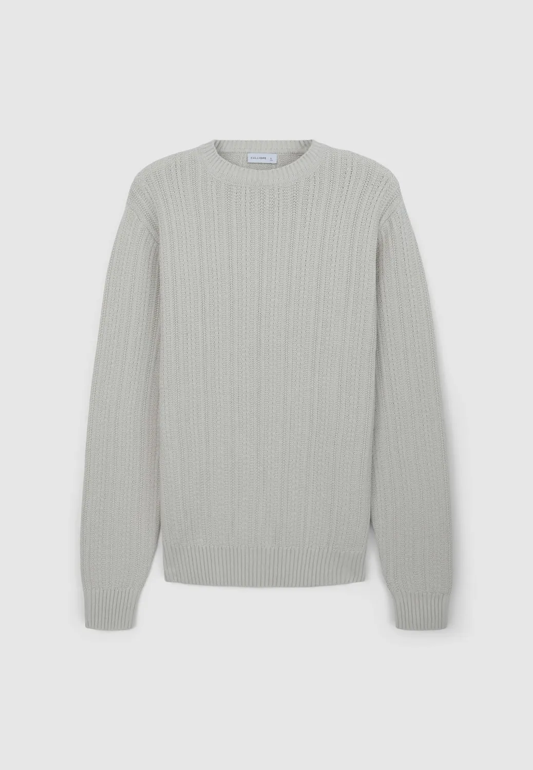 Calliope pull torsades col rond homme manches longues