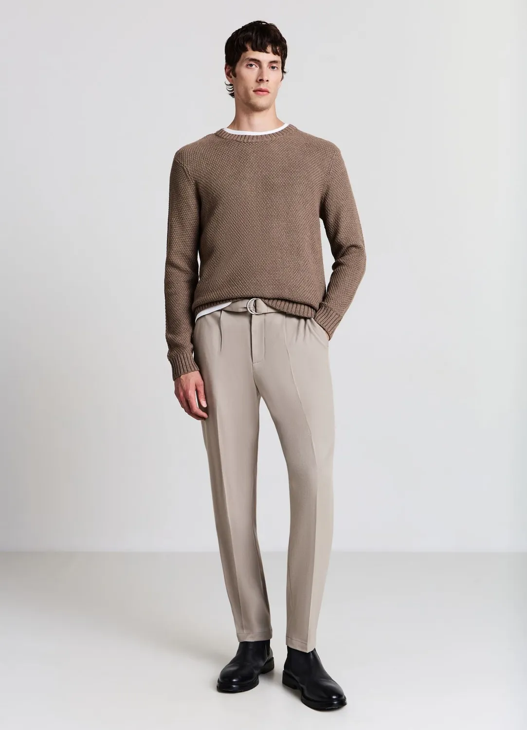 Calliope pull col rond homme maille casual