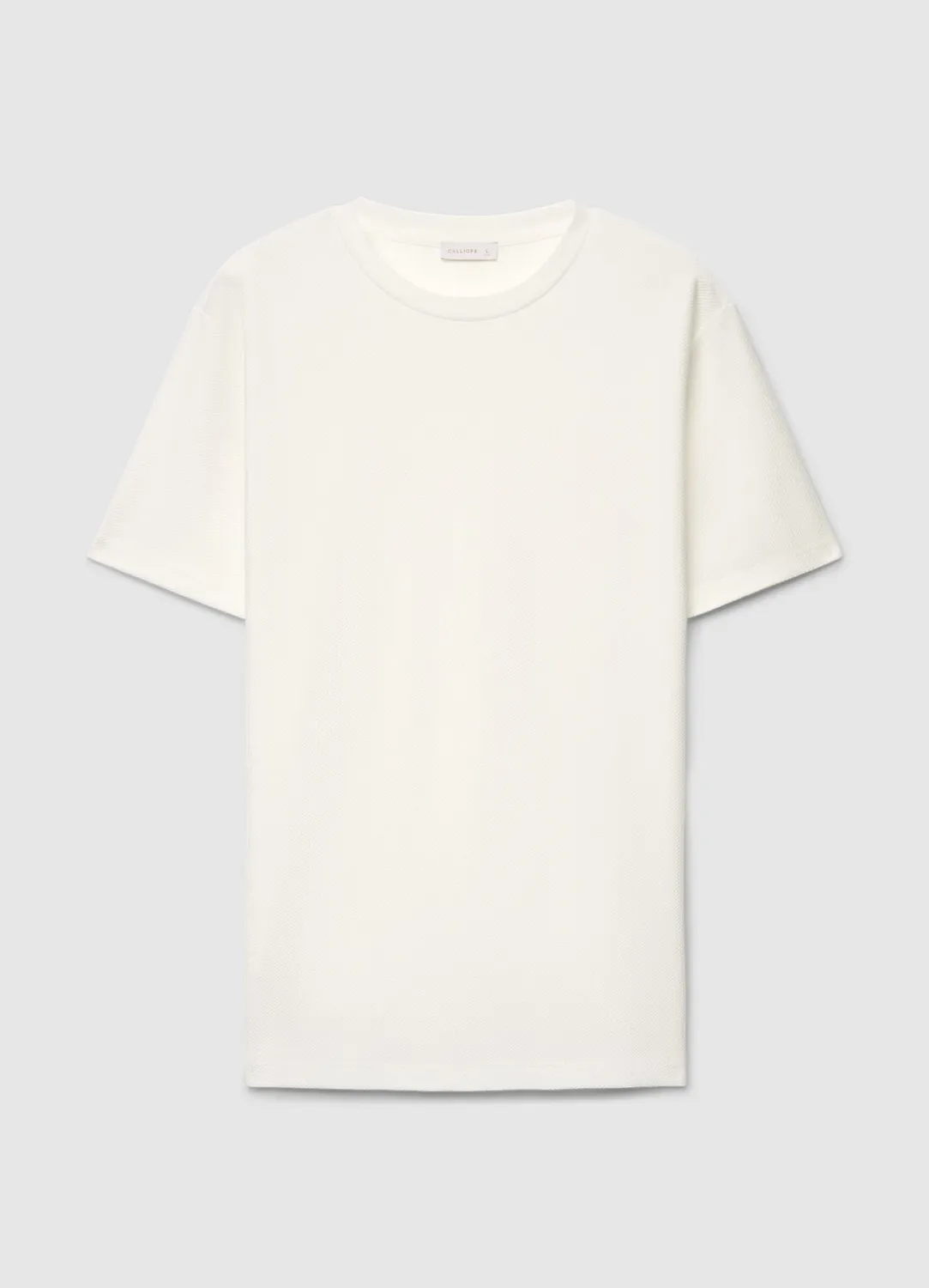 Calliope t-shirt homme col rond uni texturé