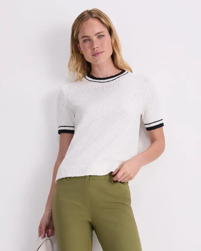 Sportscraft Cotton Crew pull coton manches courtes