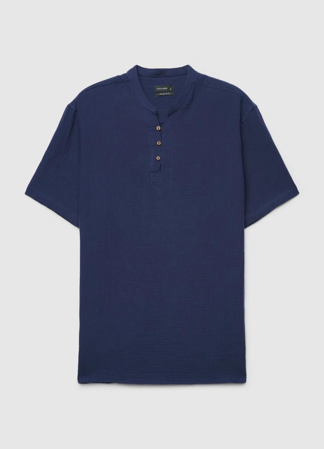 Calliope chemise col mao homme manches courtes