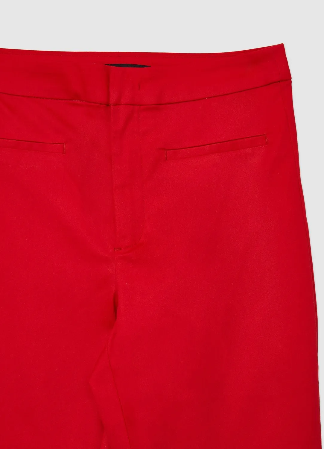 Calliope Pantalon cropped flare femme coton rasatello