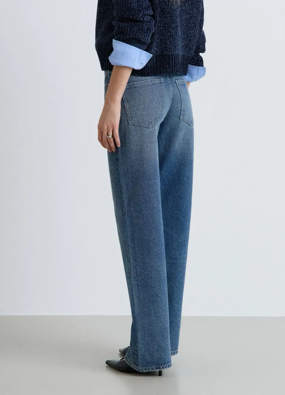 Calliope Jean wide leg femme 42 taille haute 5 poches