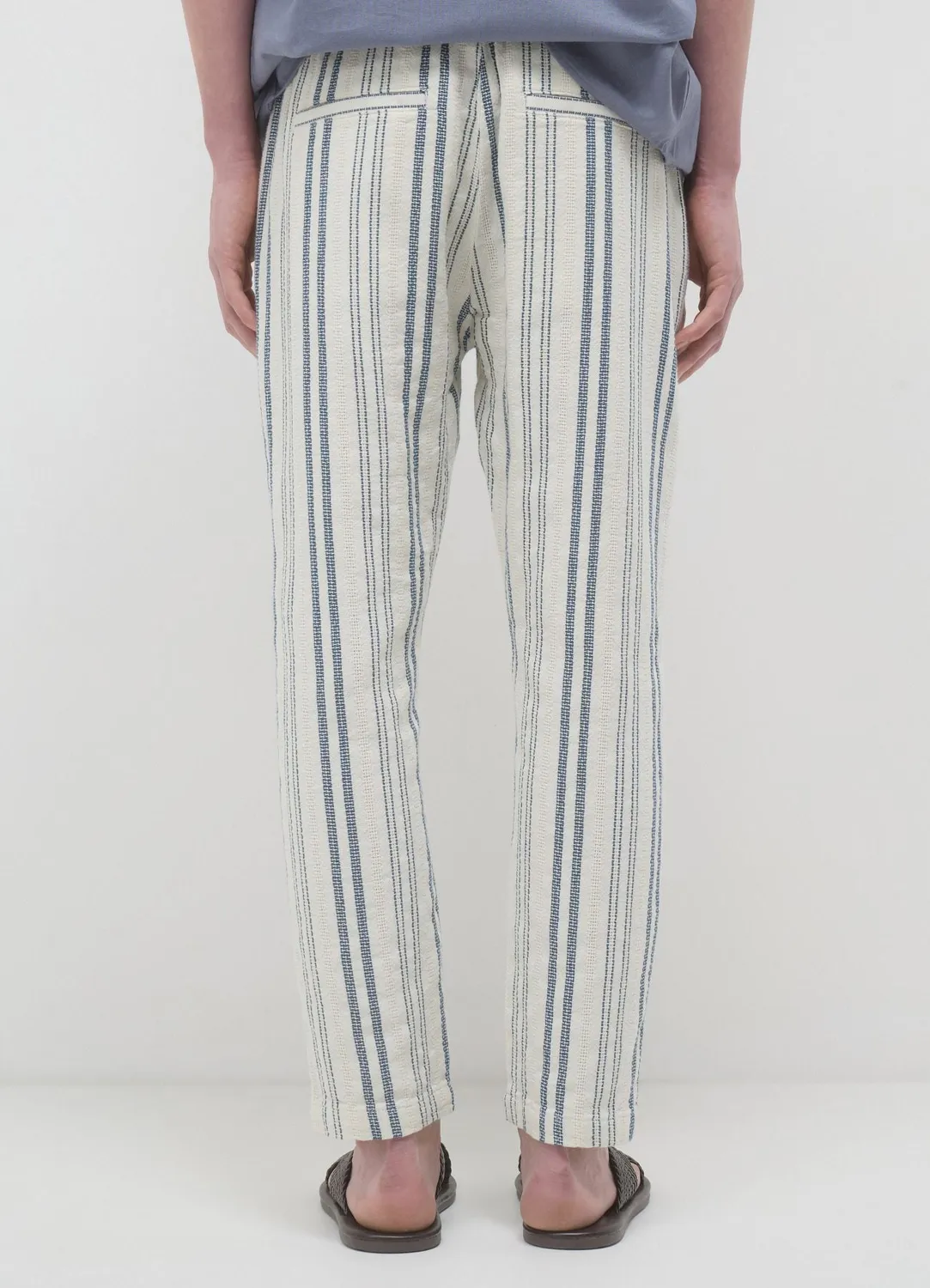Calliope jogger rayé pantalon coton homme